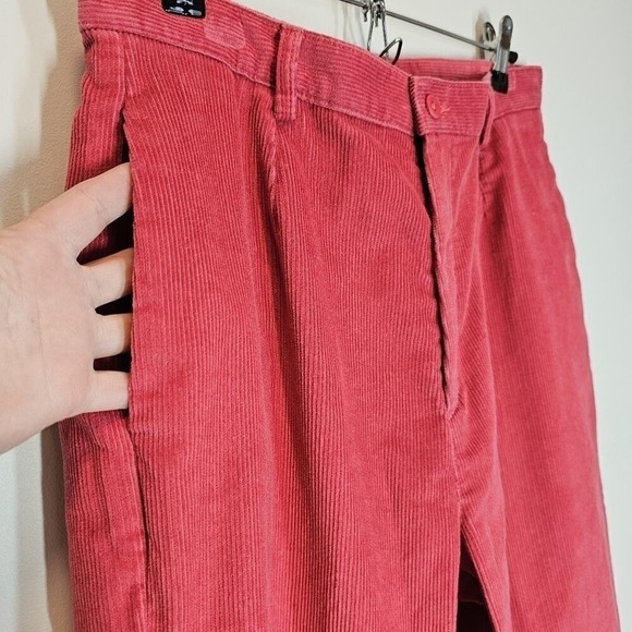 Lands' End Pink Preppy vtg High‎ Waist Corduroy Straight Mom Pants Size 10 - Picture 3 of 8